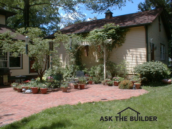 patio with arbor