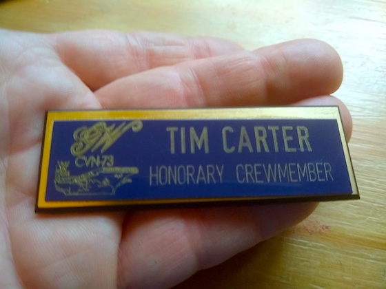 tim carter cvn 73 name tag