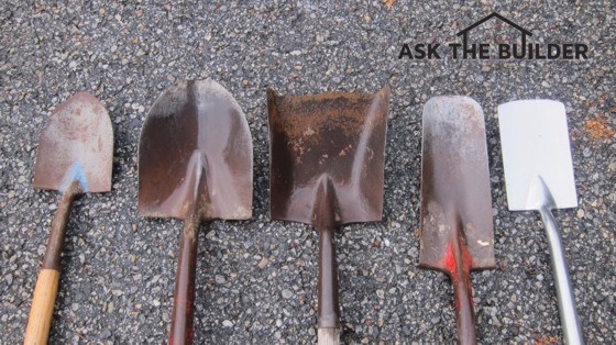 These shovels are shaped differently for a reason. Each one does a particular job very well. Photo Credit: Tim Carter