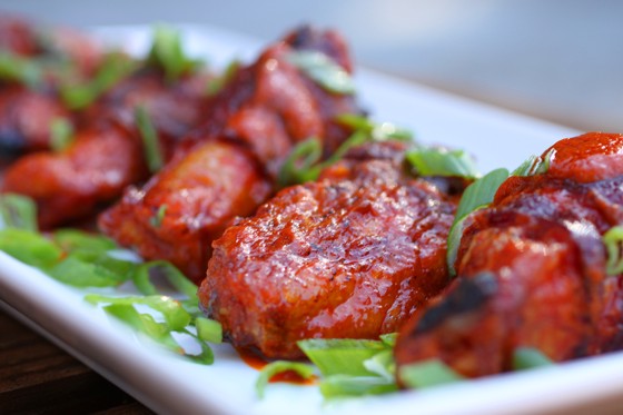 Bacon Wrapped Hot Wings. Photo Credit: Jason Hill