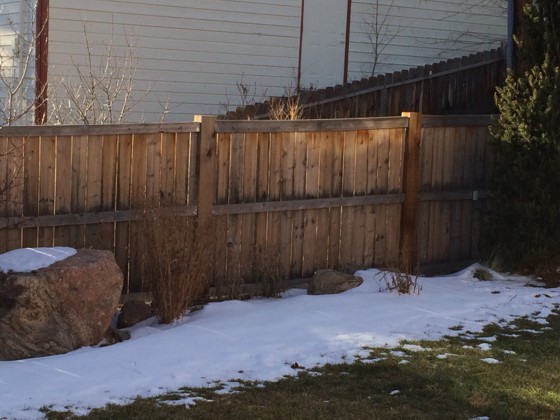 This appears to be a sturdy fence, but looks can be deceiving. You'd be stunned how much pressure a strong gust of wind can create on a solid fence. Photo Credit: Marcus Pennell