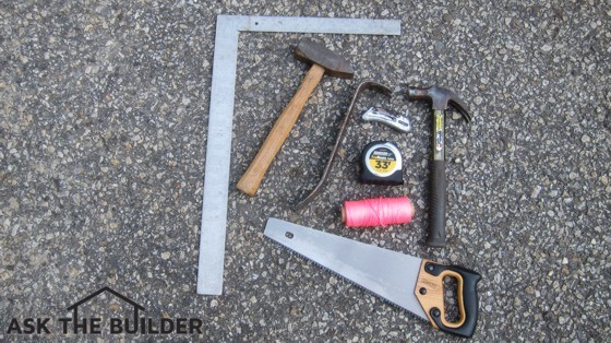 Here are just a few tools I'd recommend a person have who wants to build a shelter in the event of a large-scale disaster. Photo Credit: Tim Carter