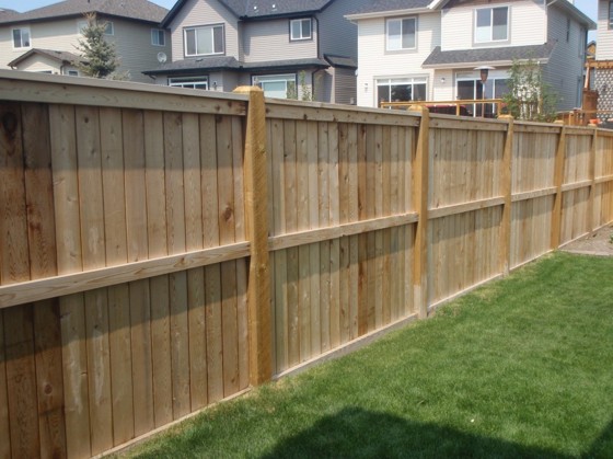 What magic holds the horizontal wood framing to the vertical fence posts? Photo credit: Dorothy Grissom