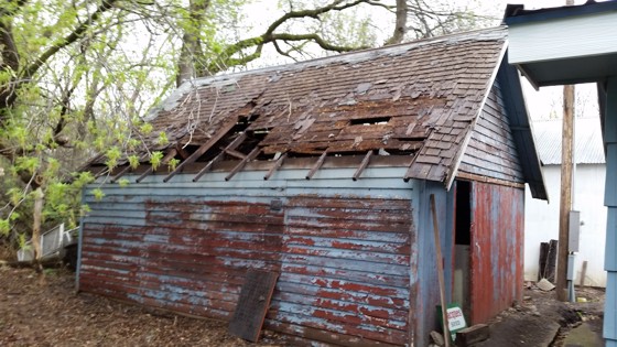 You might be tempted to tear down this garage and start over, but there’s a good chance you can bring it back to it’s glory with a little effort. Photo credit: Walter Grane