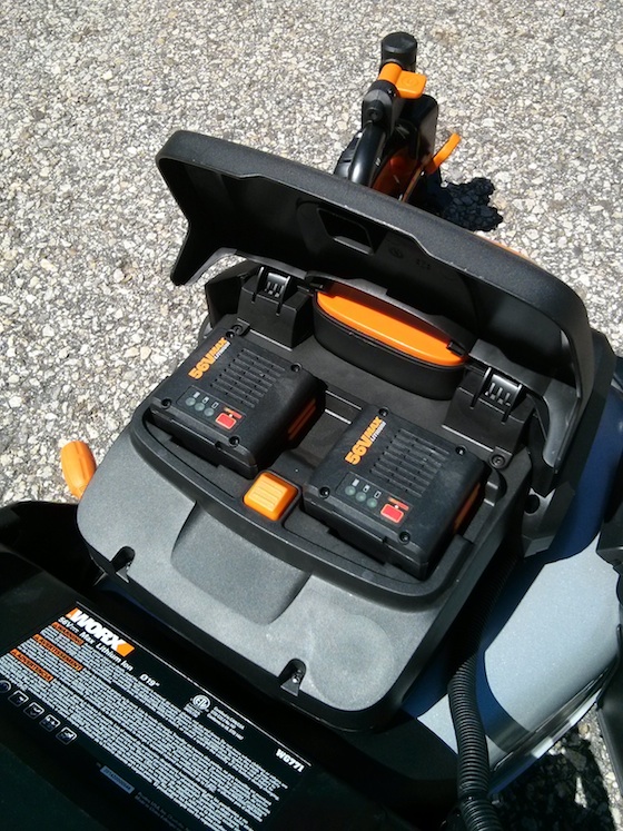 Worx 56V Cordless Electric Mower batteries