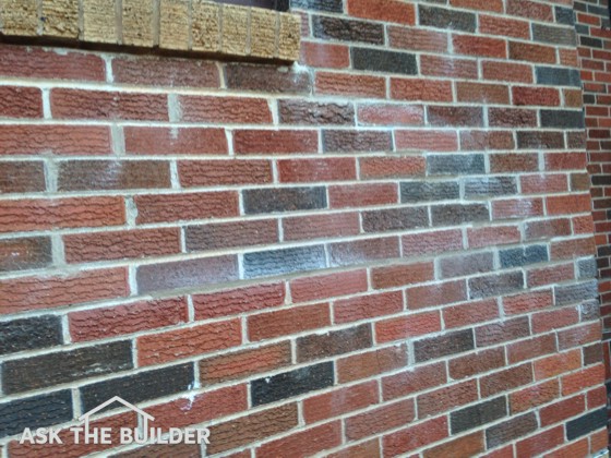 You can see the mortar smears on the brick. These are easy to clean using a common acid. Photo Credit: Beth Dunkleberger