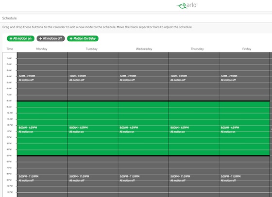 You click and drag the green borders to tell Arlo when to be on the lookout. This is easier than eating a piece of pecan pie.
