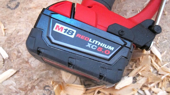 This battery could have supplied all the power to drill all the holes on the entire job! Photo credit: Tim Carter