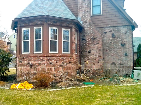 Here’s a very unique and tasteful use of brick and rock on the exterior of a house. Photo Credit: Tim Carter