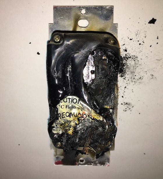 dimmer switch back fire