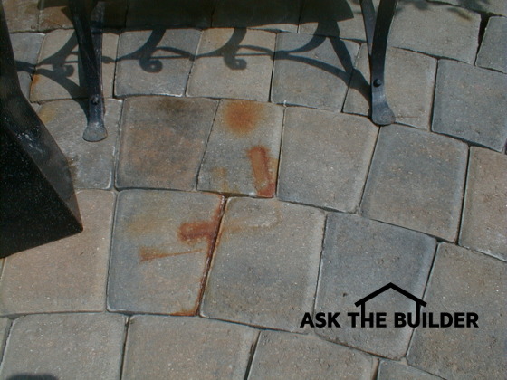 paver stone stains