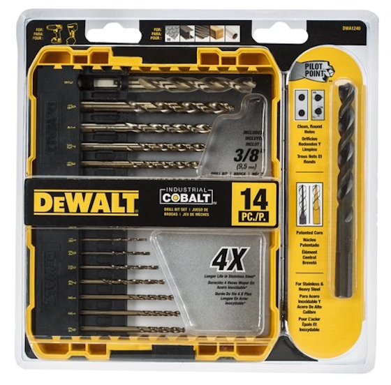 DeWALT Cobalt Drills in case