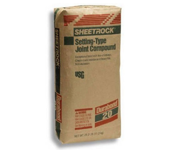Sheetrock setting type joint compound