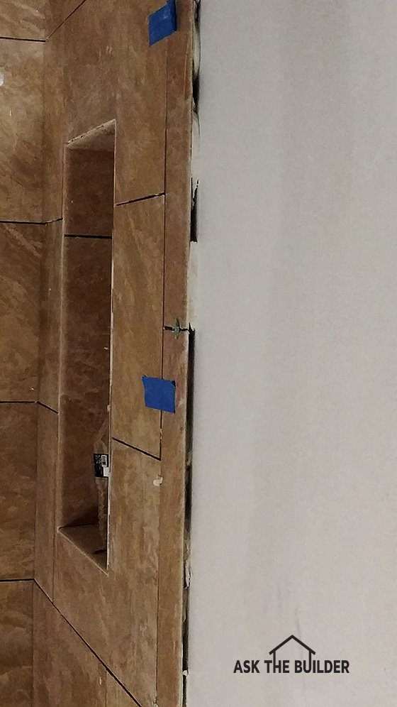 ceramic tile wall gap