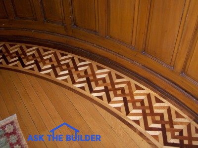 hardwood floor fancy inlay