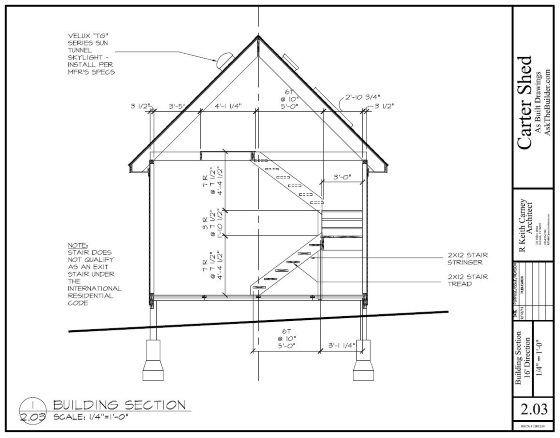 Carter Shed Plans Building Section