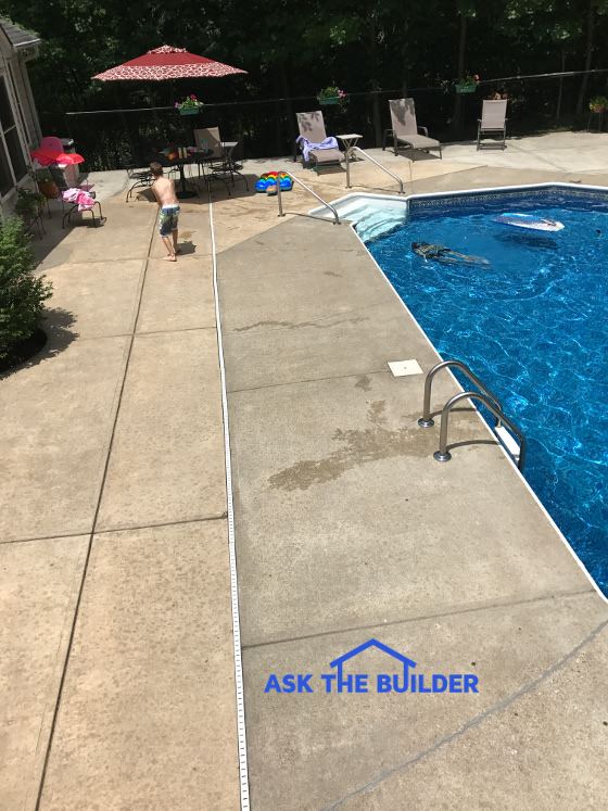 Concrete Stain around pool