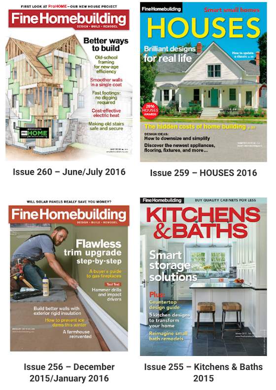 fine homebuilding magazine covers