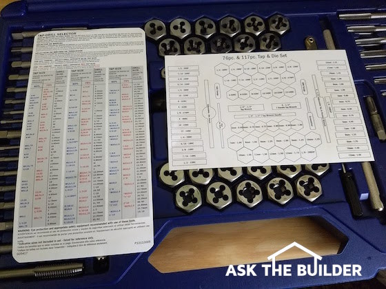 irwin tap drill bit selector