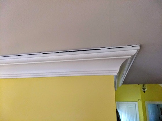 crown molding ceiling gap