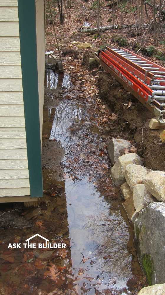 standing water around shed