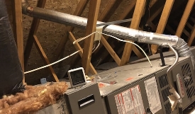 attic furnace condensation