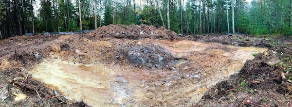 foundation hole dug
