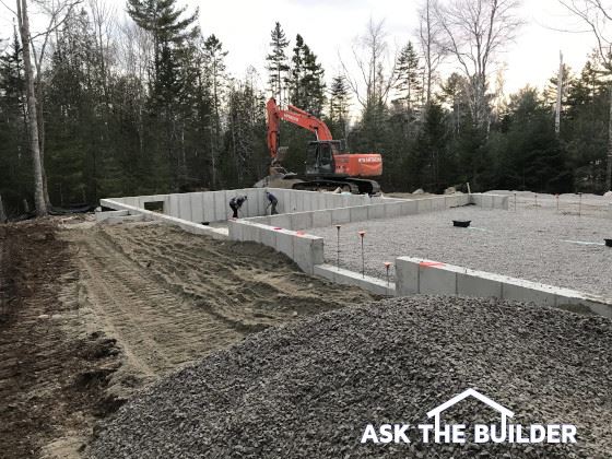 foundation backfill excavator crawlspace