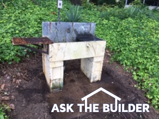 outdoor stone sink