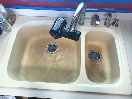 clean corian sink