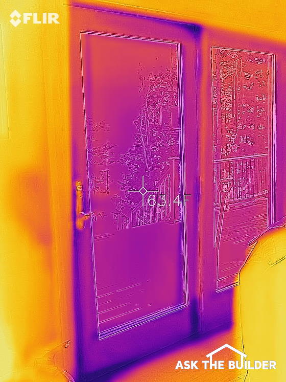 Infrared photo exterior door