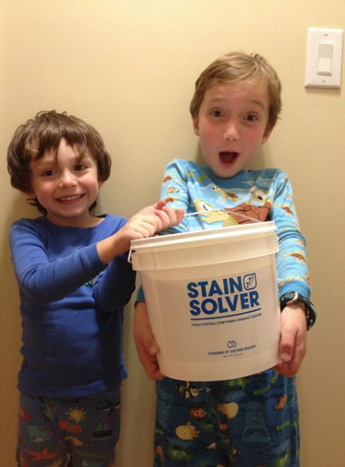 Kids holding Stain Solver