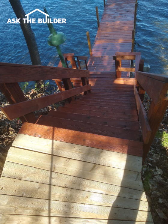 Peeling and Flaking Deck Sealers - boat dock steps