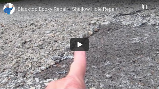Blacktop Epoxy Repair - Shallow Hole Repair