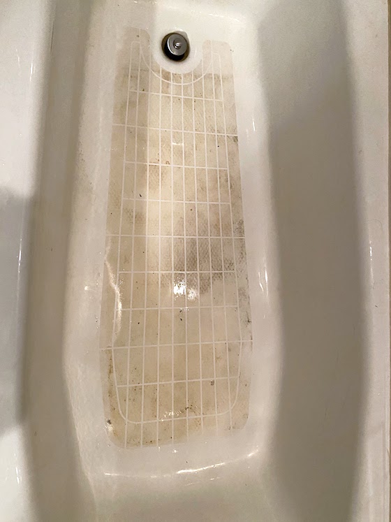 dirty bathtub