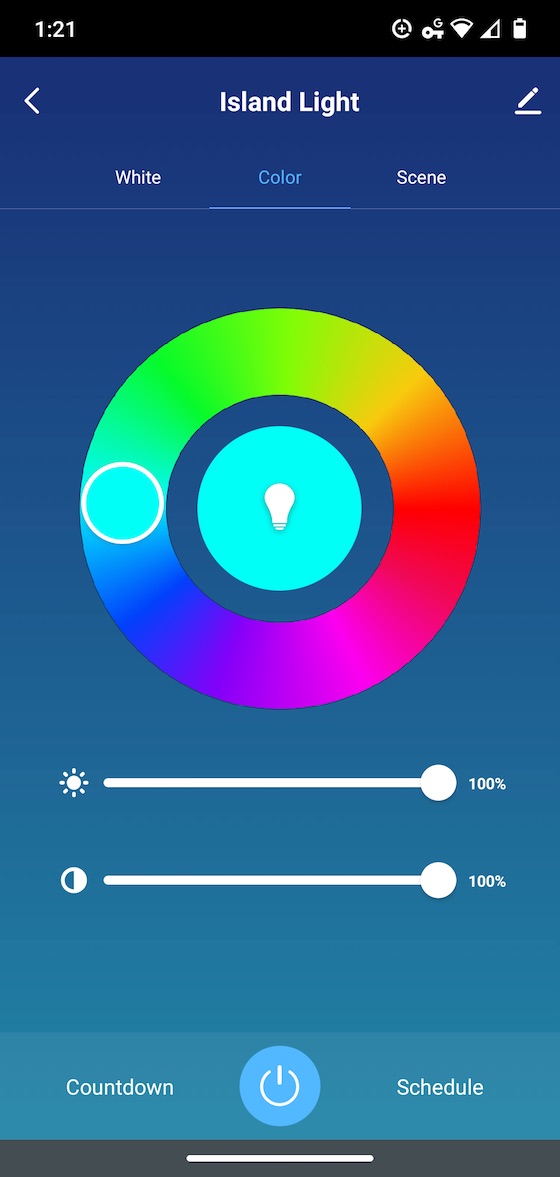 peace app color bulb