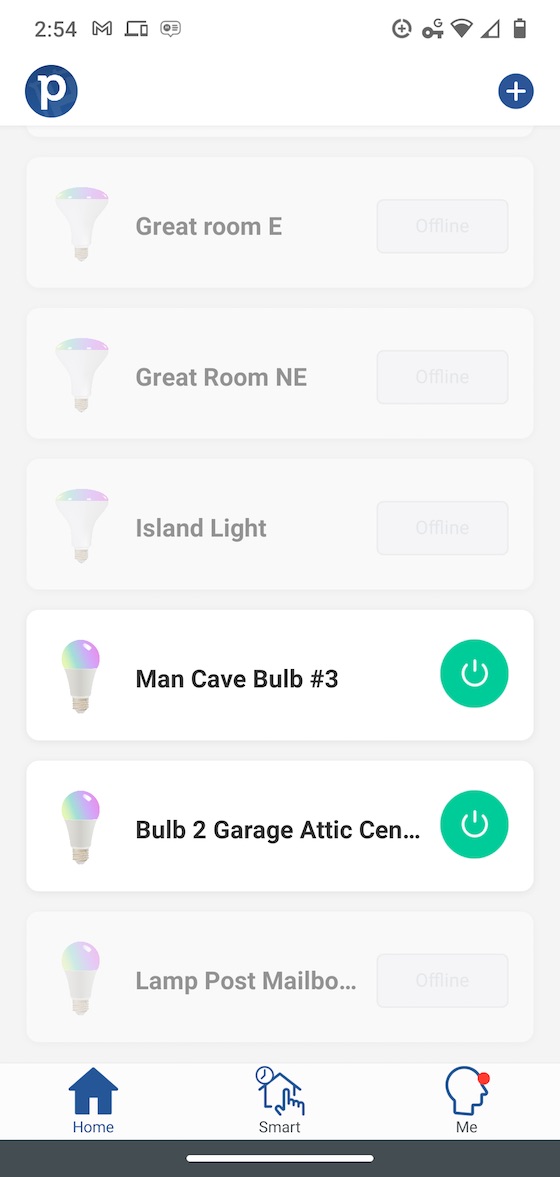 peace app bulb list