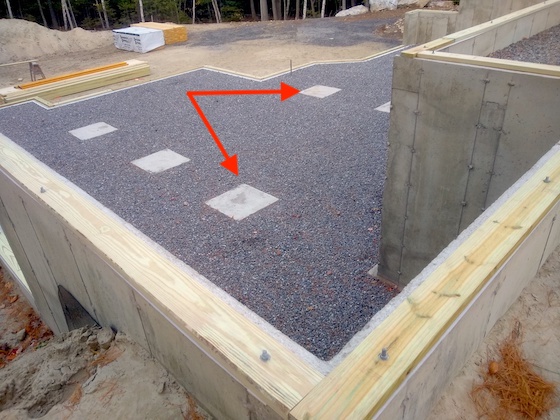 concrete footing pad