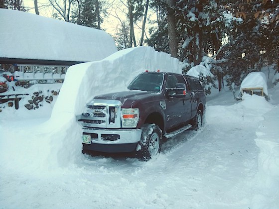 ford f250 buried in snow
