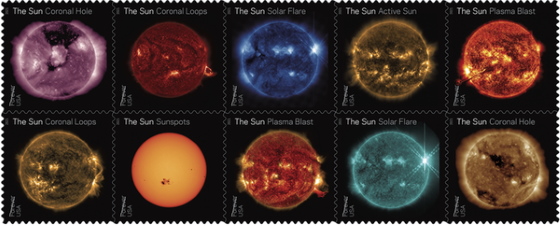 Different phases of the sun