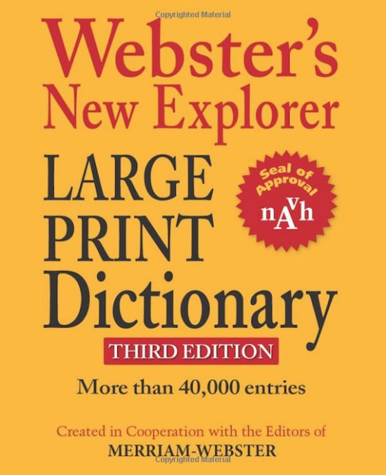 Webster's dictionary cover